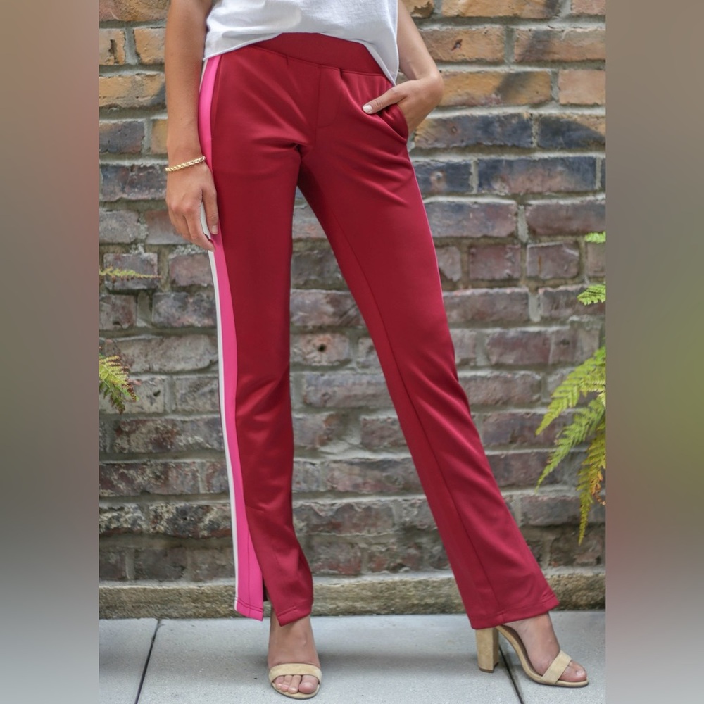 Pam & Gela Red and Pink Track Pants